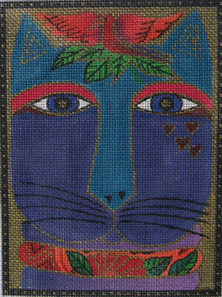 Purple Cat with Bird and Collar