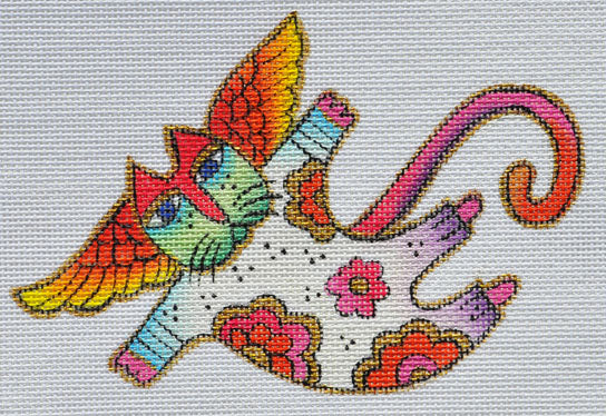 Floral Angel Cat