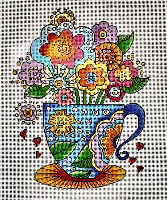 Flowers in a Tea Cup