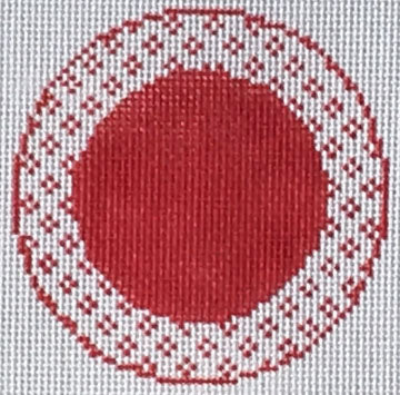 Red and White Round