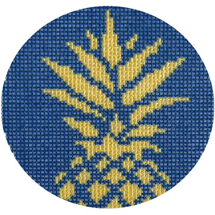 Navy Pineapple 3 Round