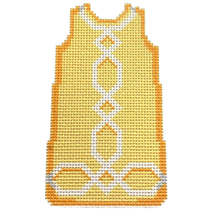 Yellow Lattice Mini Shift