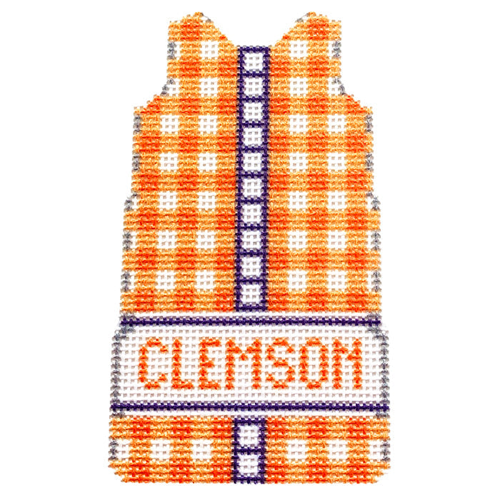 Clemson Gingham Mini Shift