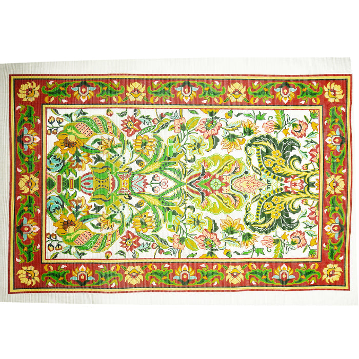 Persian Green & Pink Rug