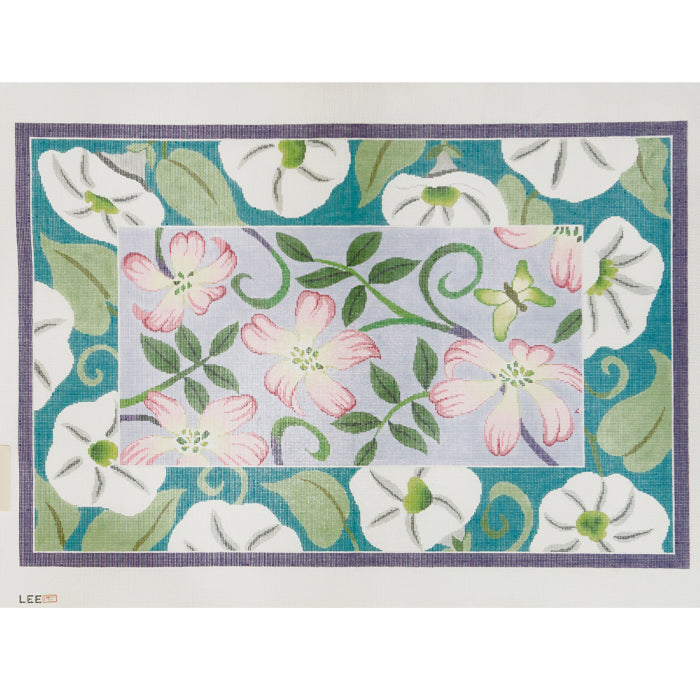 Pink & White Floral Rug