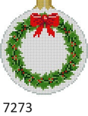 Holly Wreath, empty, 3.25" Round - 18 mesh