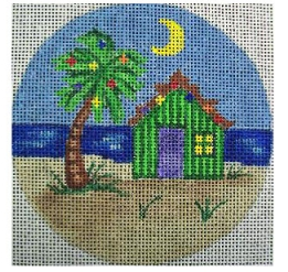 Tropical Christmas Night Ornament