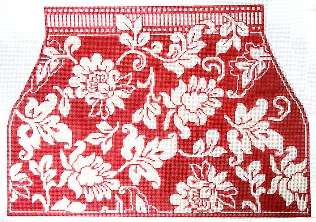 Karen's Red Damask Purse - 4 pieces