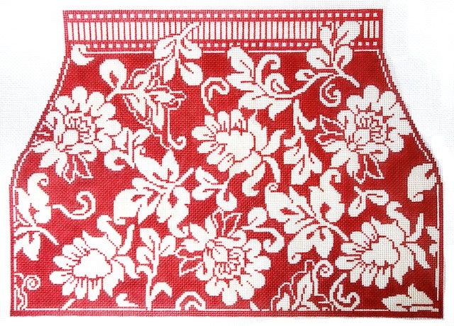 Karen's Red Damask Purse - 4 pieces