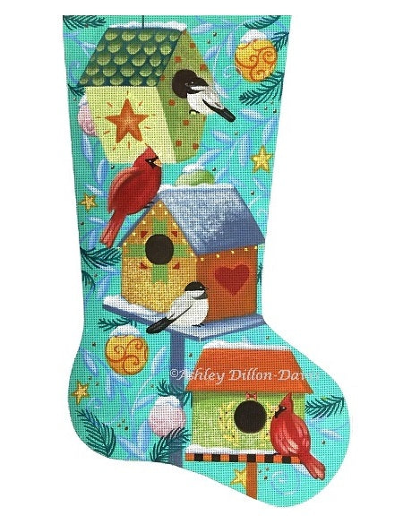 Winter Bird Houses - Stocking