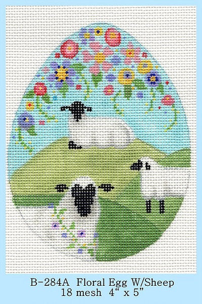 Floral Egg / Sheep In Pasture