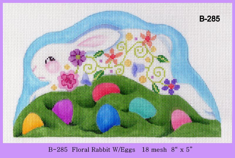 Floral Rabbit W/ Eggs