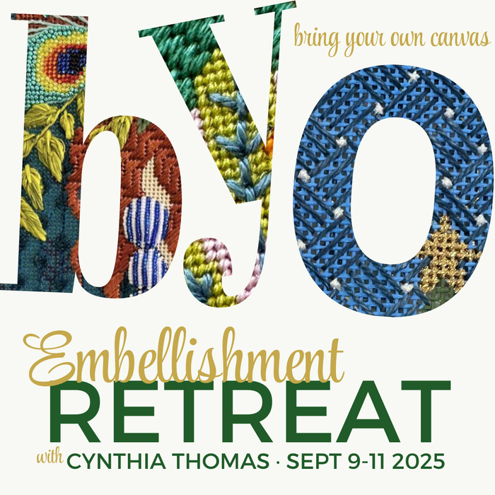 "BYO" Canvas Embellishment Retreat with Cynthia Thomas ∙ May 16-18, 2025