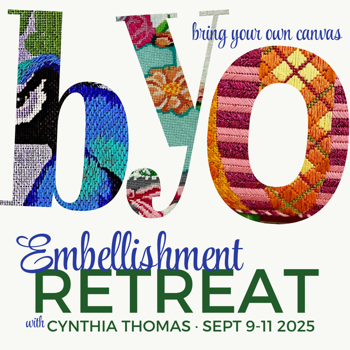 "BYO" Canvas Embellishment Retreat with Cynthia Thomas ∙ Sept 9-11, 2025