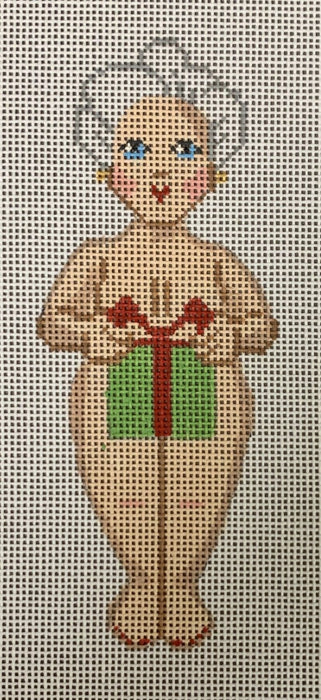 Naked Mrs. Santa with Present