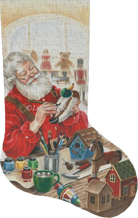 Wood Carving Santa - Stocking