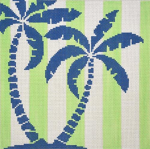 Palm Tree Stencil on Lime