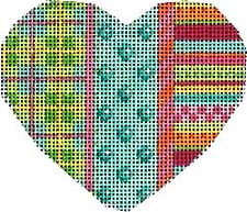 Plaid/Coin Dot/Stripes Heart