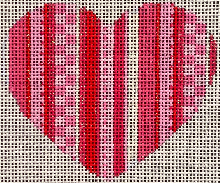 Multi Stripe/Pink Heart