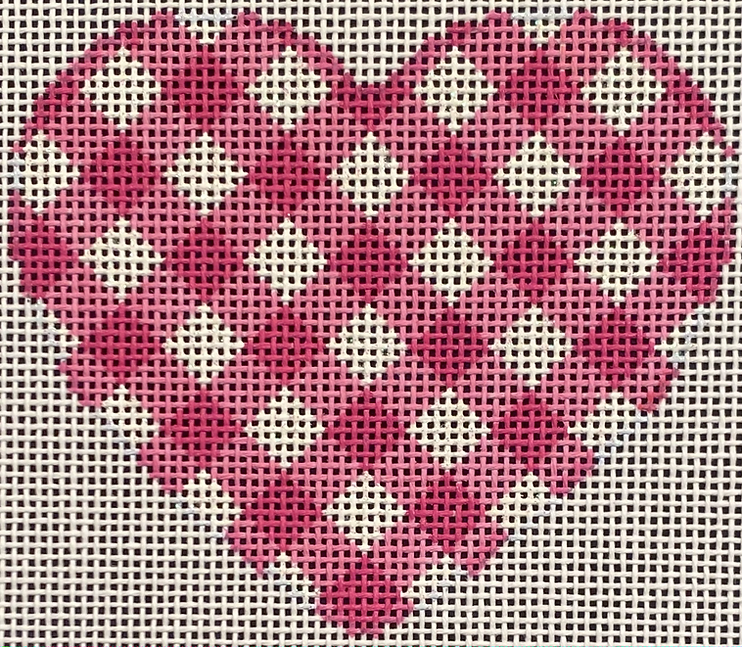 Hot Pink Gingham Heart