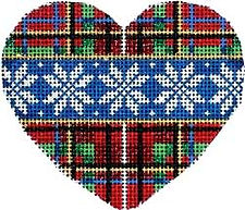 Plaid/Flakes Heart