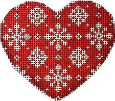 Snowflakes/Red Heart