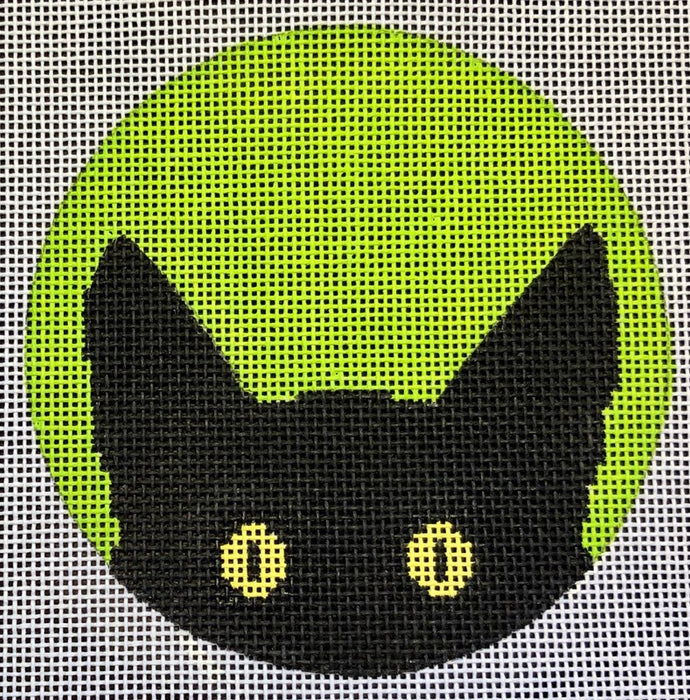 Peeky Kitty Round - Lime