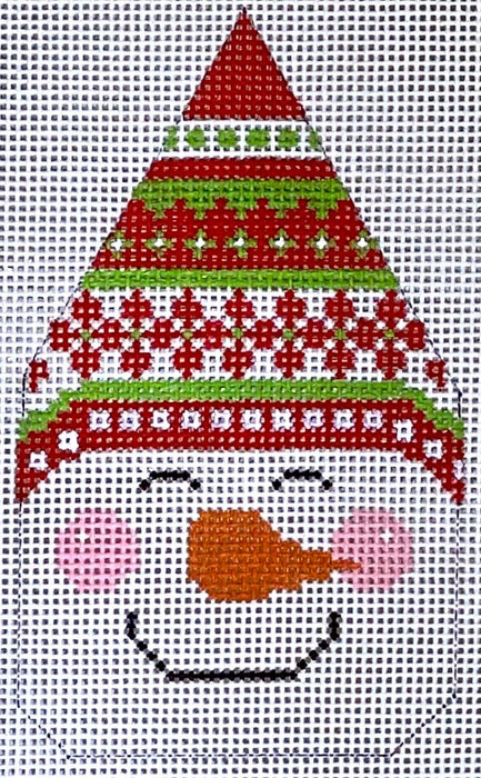 Snowman Face - Red/Green Hat