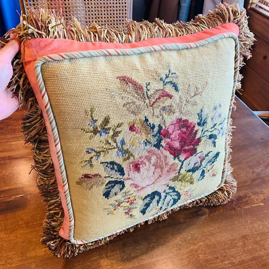 Antique hotsell needlepoint pillows