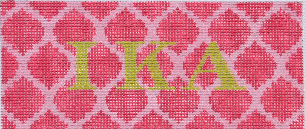 Insert – Quatrefoils – pink & watermelon w/ lime lettering