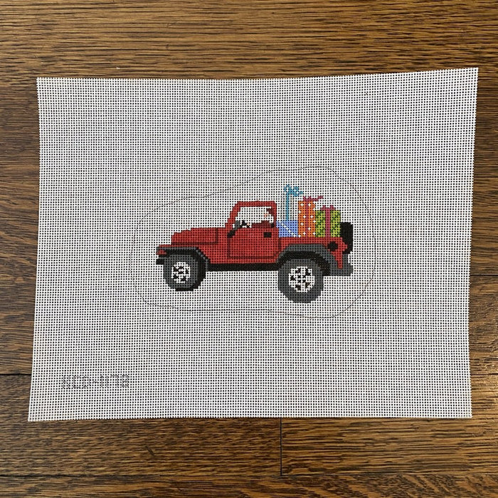 Santa Driving a Jeep