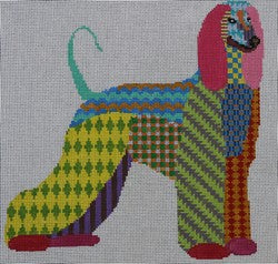 Colorful Afghan Hound