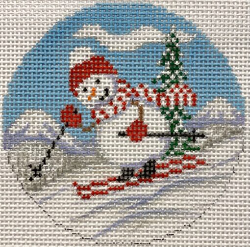 Skiing Snowman