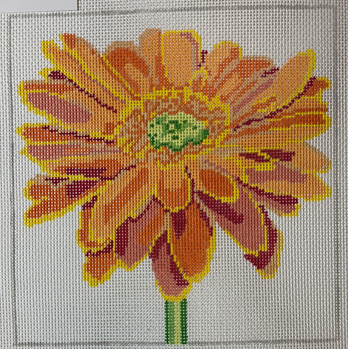 8" Simple Flowers - Orange Daisy