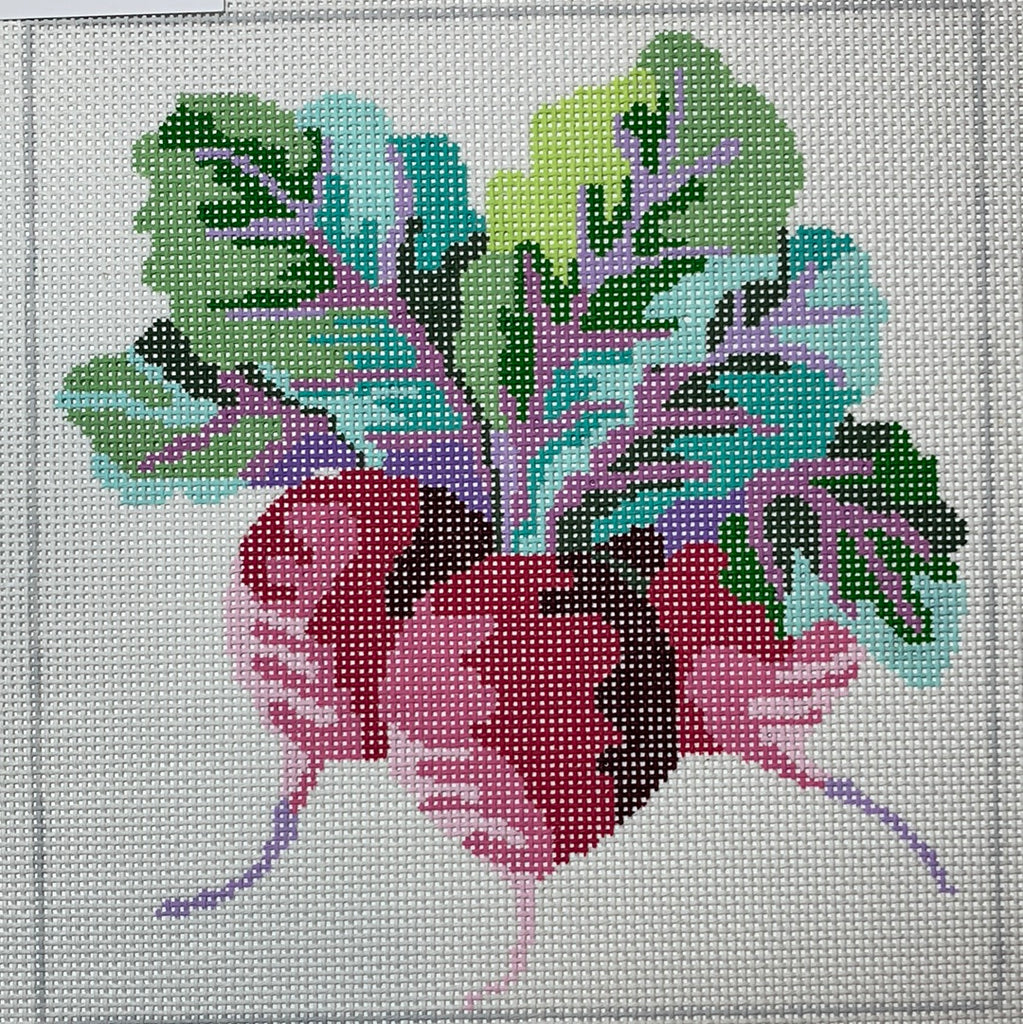 Radish Needlepoint Pillow